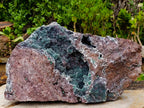 Natural XXL Ball Malachite and Drusy Quartz on Red Dolomite Specimen x 1 From Mindingi Mine, Kambove, Congo - Toprock Gemstones and Minerals 