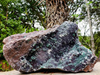 Natural XXL Ball Malachite and Drusy Quartz on Red Dolomite Specimen x 1 From Mindingi Mine, Kambove, Congo - Toprock Gemstones and Minerals 