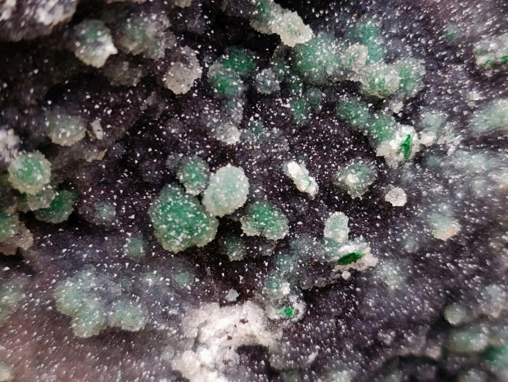 Natural XXL Ball Malachite and Drusy Quartz on Red Dolomite Specimen x 1 From Mindingi Mine, Kambove, Congo - Toprock Gemstones and Minerals 