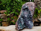 Natural XXL Ball Malachite and Drusy Quartz on Red Dolomite Specimen x 1 From Mindingi Mine, Kambove, Congo - Toprock Gemstones and Minerals 