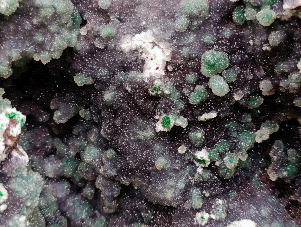 Natural XXL Ball Malachite and Drusy Quartz on Red Dolomite Specimen x 1 From Mindingi Mine, Kambove, Congo - Toprock Gemstones and Minerals 