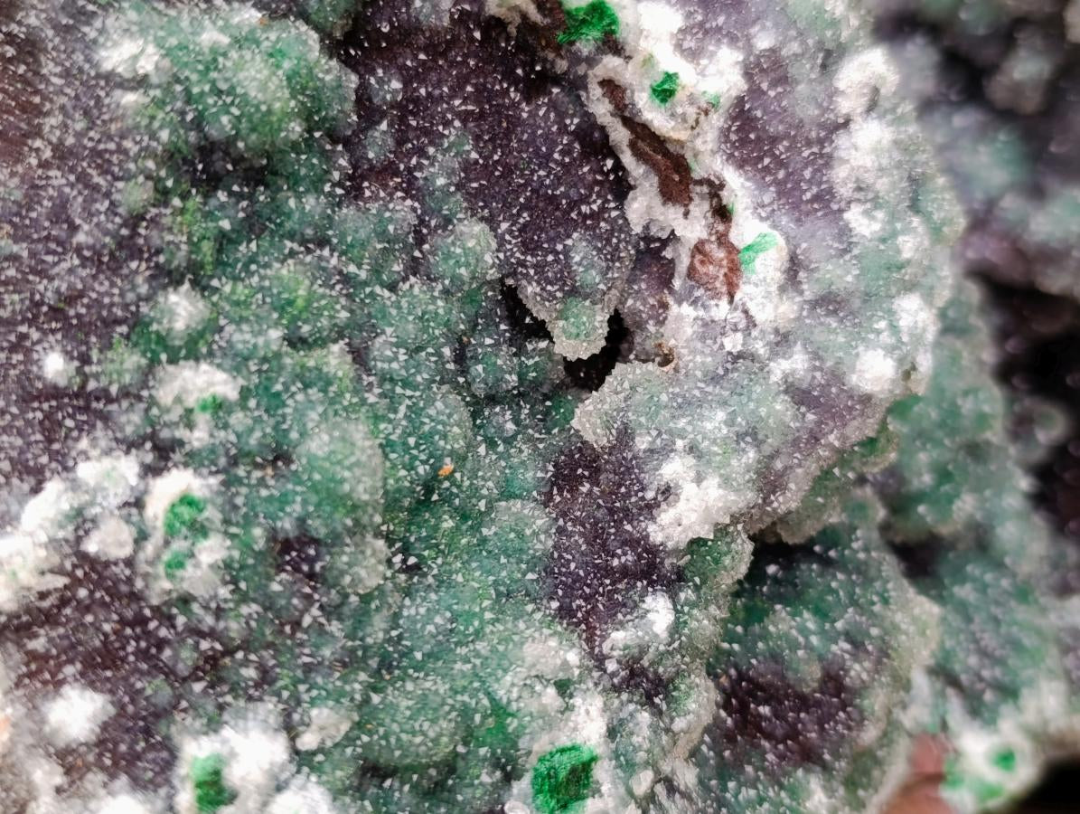 Natural XXL Ball Malachite and Drusy Quartz on Red Dolomite Specimen x 1 From Mindingi Mine, Kambove, Congo - Toprock Gemstones and Minerals 