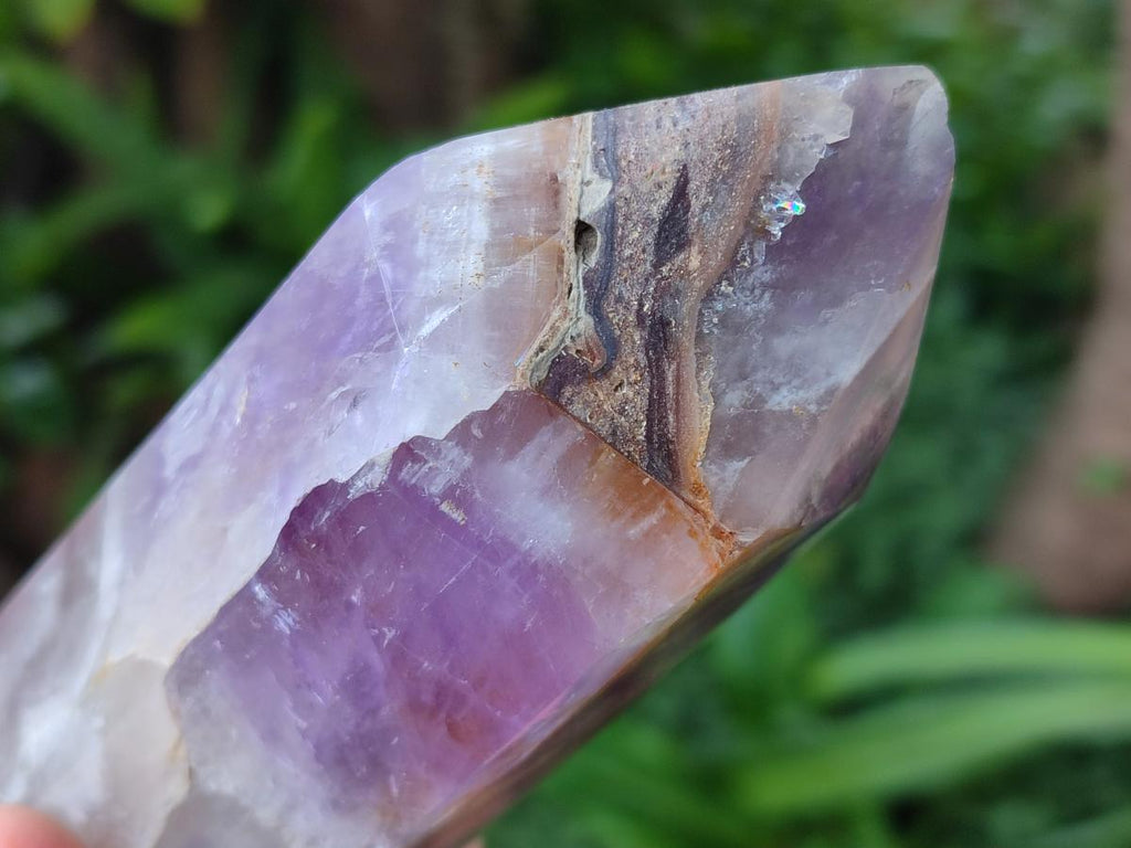 Polished Chevron Amethyst Display Crystals x 2 From Madagascar - Toprock Gemstones and Minerals 