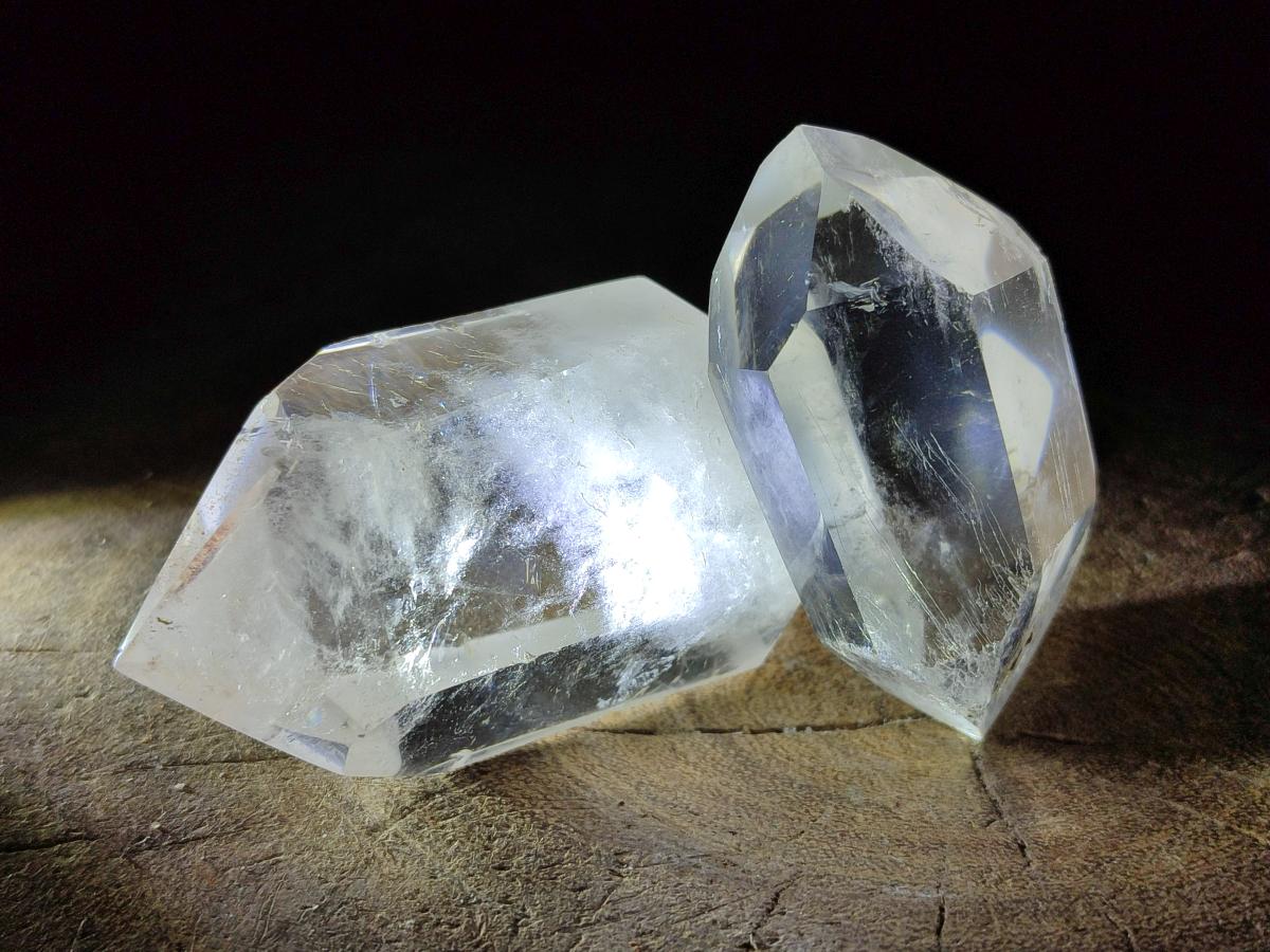 Polished Double Terminated Clear Quartz Crystals x 6 From Madagascar - Toprock Gemstones and Minerals 