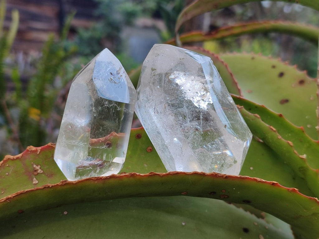 Polished Double Terminated Clear Quartz Crystals x 6 From Madagascar - Toprock Gemstones and Minerals 