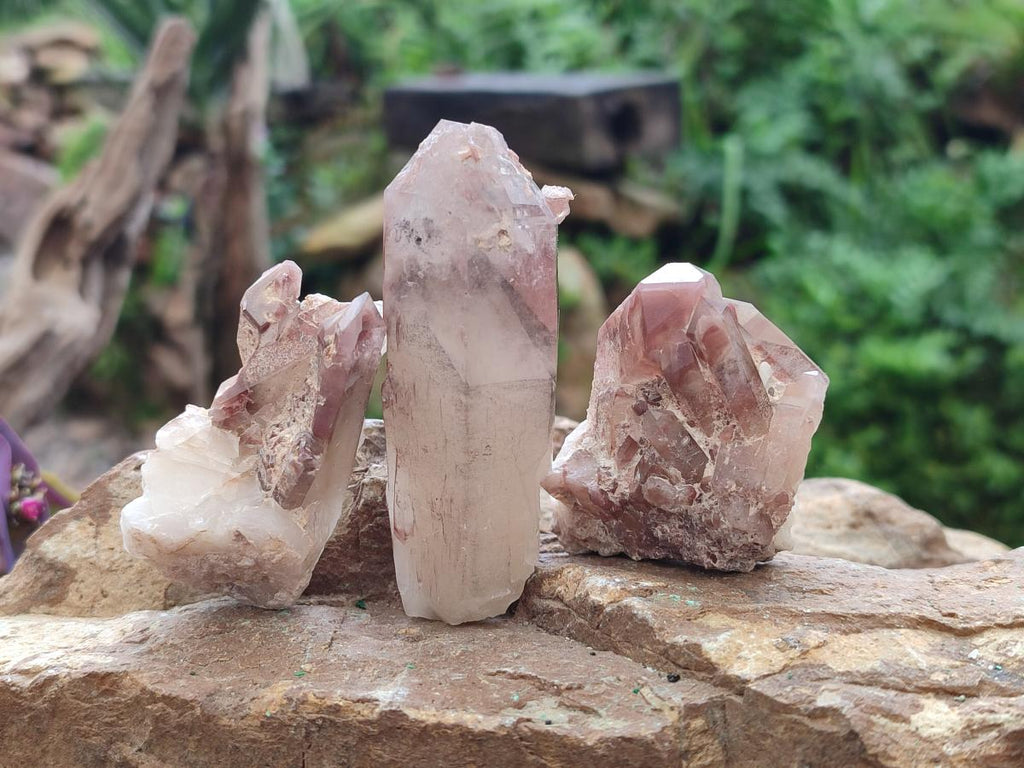 Natural Red Hematoid Quartz Crystals and Clusters x 24 From Karoi, Zimbabwe - Toprock Gemstones and Minerals 