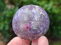 Polished Lepidolite with Pink Rubellite Palm Stones x 24 From Ambatondrazaka, Madagascar - Toprock Gemstones and Minerals 
