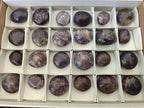 Polished Lepidolite with Pink Rubellite Palm Stones x 24 From Ambatondrazaka, Madagascar - Toprock Gemstones and Minerals 