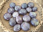 Polished Lepidolite with Pink Rubellite Palm Stones x 24 From Ambatondrazaka, Madagascar - Toprock Gemstones and Minerals 