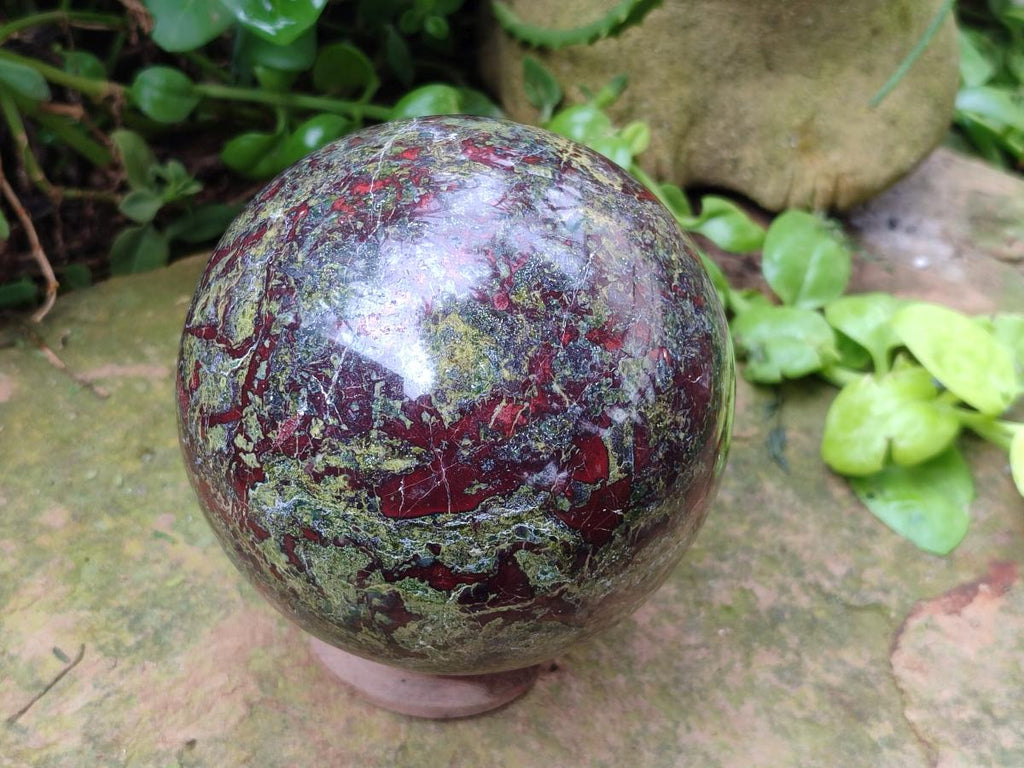 Polished Bastite Dragonsblood Stone Sphere x 1 From Tshipise, South Africa - Toprock Gemstones and Minerals 