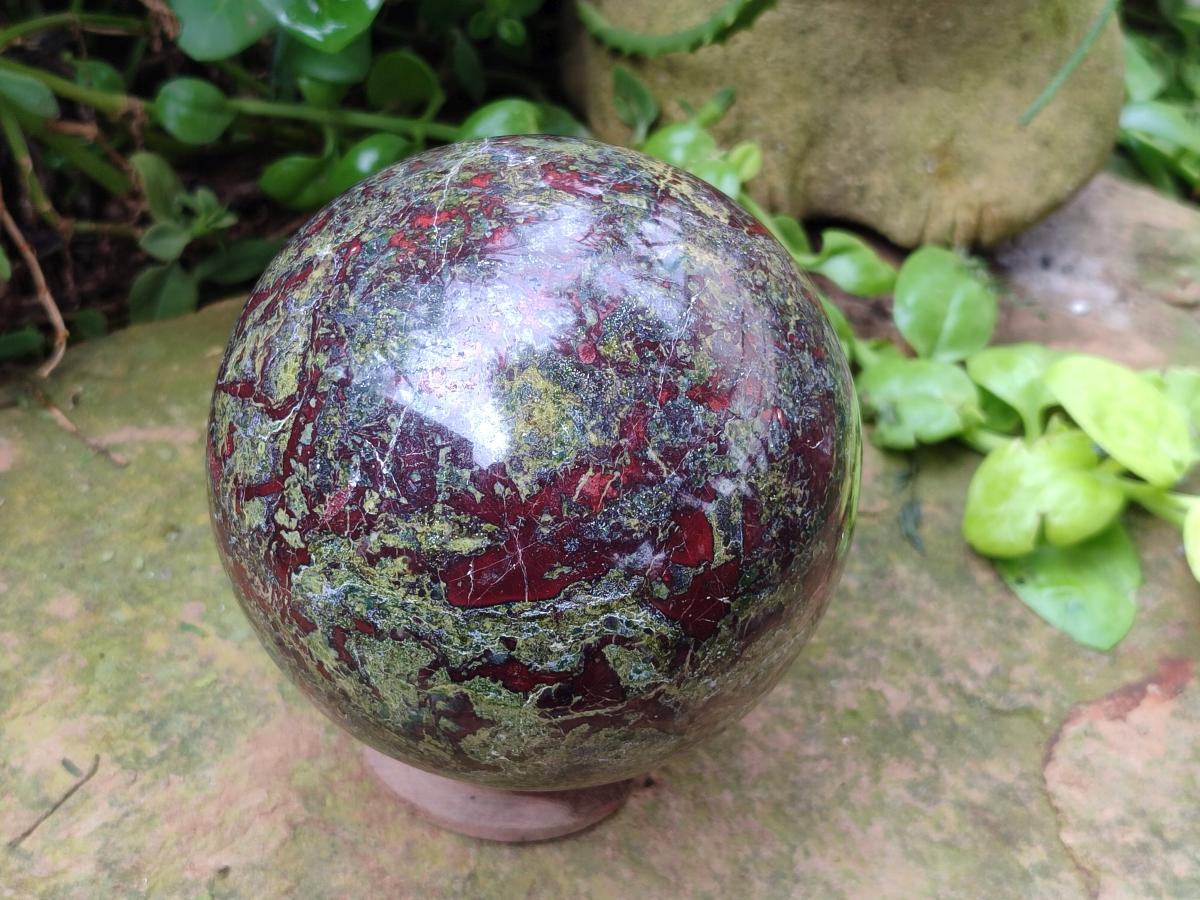 Polished Bastite Dragonsblood Stone Sphere x 1 From Tshipise, South Africa - Toprock Gemstones and Minerals 