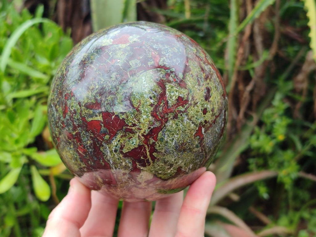 Polished Bastite Dragonsblood Stone Sphere x 1 From Tshipise, South Africa - Toprock Gemstones and Minerals 