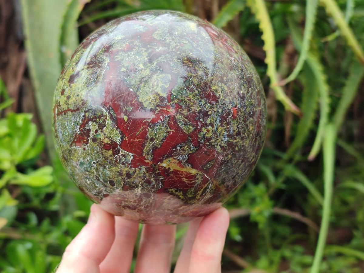 Polished Bastite Dragonsblood Stone Sphere x 1 From Tshipise, South Africa - Toprock Gemstones and Minerals 
