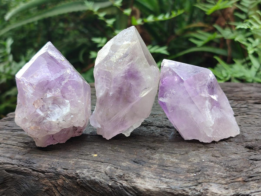 Natural Jacaranda Amethyst Single Crystals x 12 From Mumbwa, Zambia - Toprock Gemstones and Minerals 
