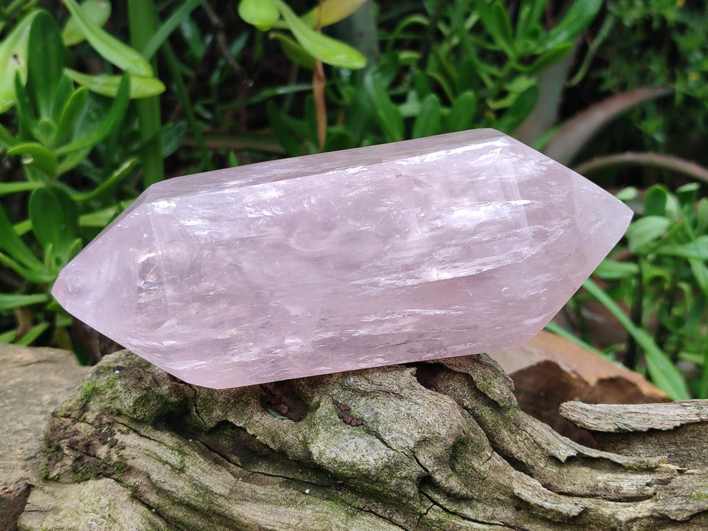 Polished Double Terminated Gemmy Rose Quartz Crystals x 2 From Madagascar - Toprock Gemstones and Minerals 