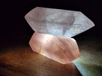 Polished Double Terminated Gemmy Rose Quartz Crystals x 2 From Madagascar - Toprock Gemstones and Minerals 