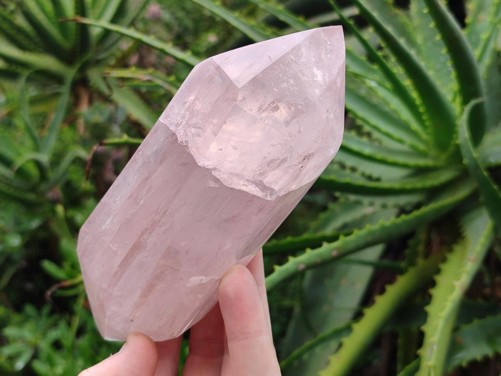 Polished Double Terminated Gemmy Rose Quartz Crystals x 2 From Madagascar - Toprock Gemstones and Minerals 