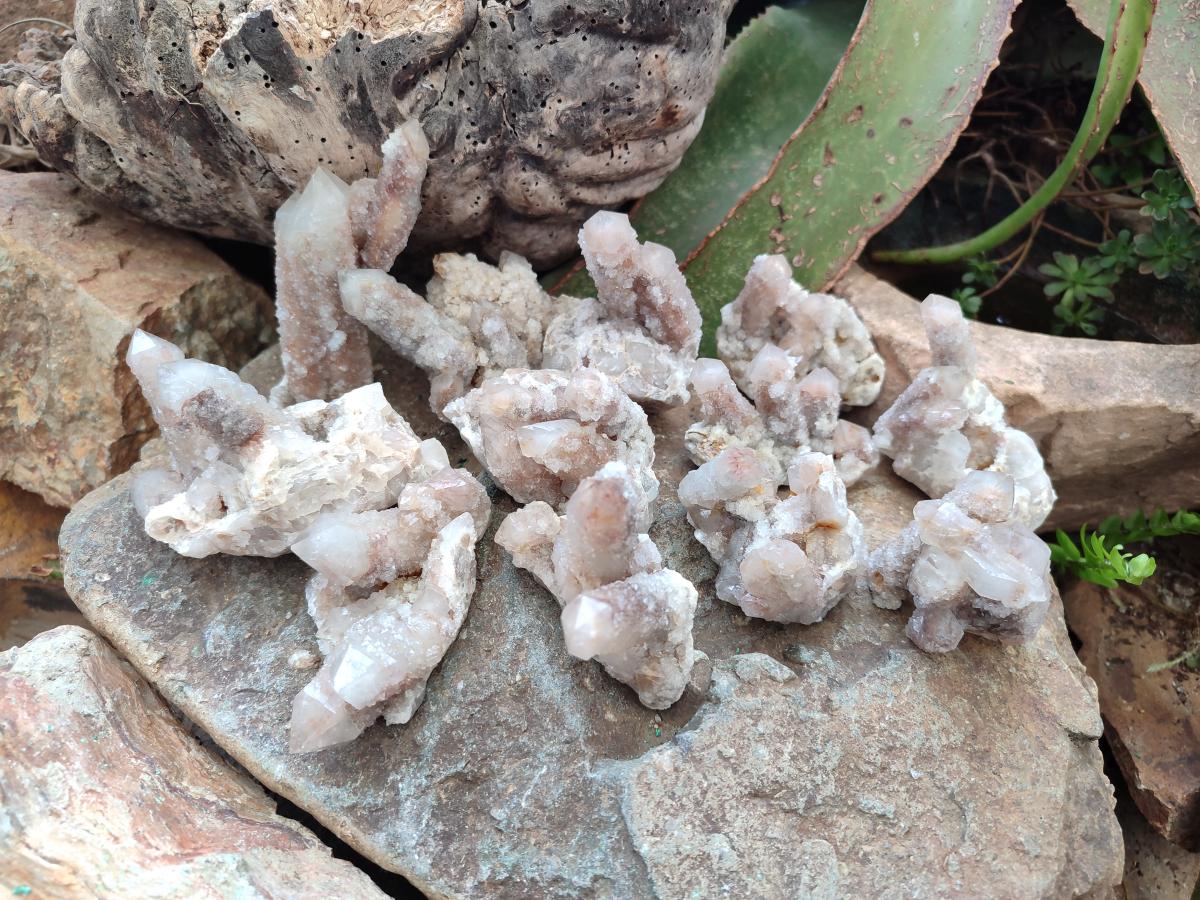 Natural Smokey Spirit Quartz Clusters with Hematoid Coating x 12 From Boekenhouthoek, South Africa - Toprock Gemstones and Minerals 