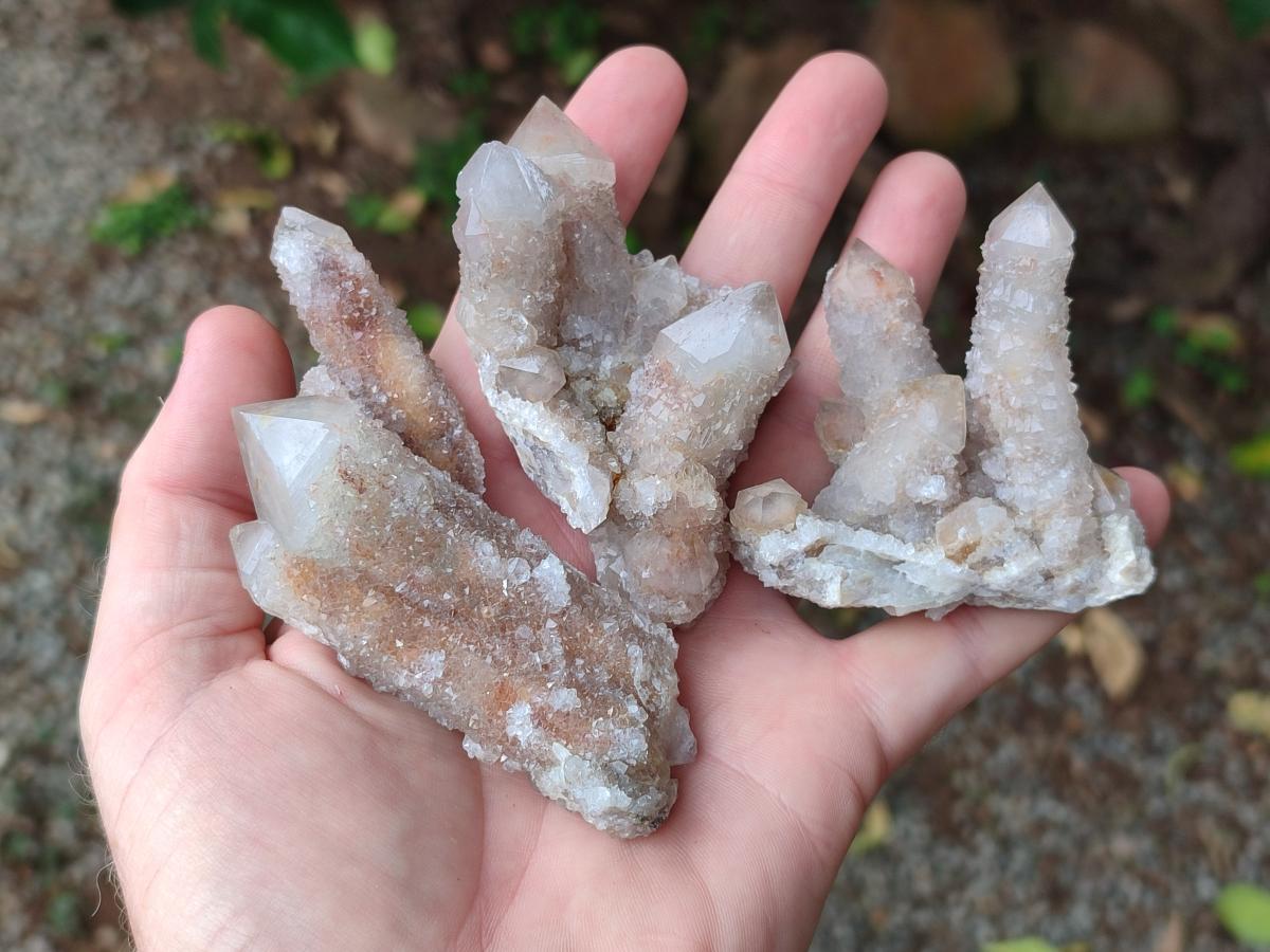 Natural Smokey Spirit Quartz Clusters with Hematoid Coating x 12 From Boekenhouthoek, South Africa - Toprock Gemstones and Minerals 