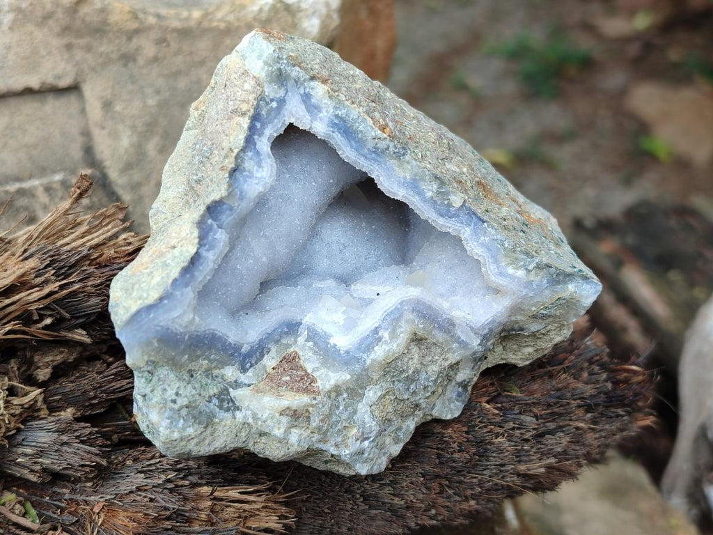 Natural Blue Lace Agate Geode Specimens x 6 From Nsanje, Malawi - Toprock Gemstones and Minerals 