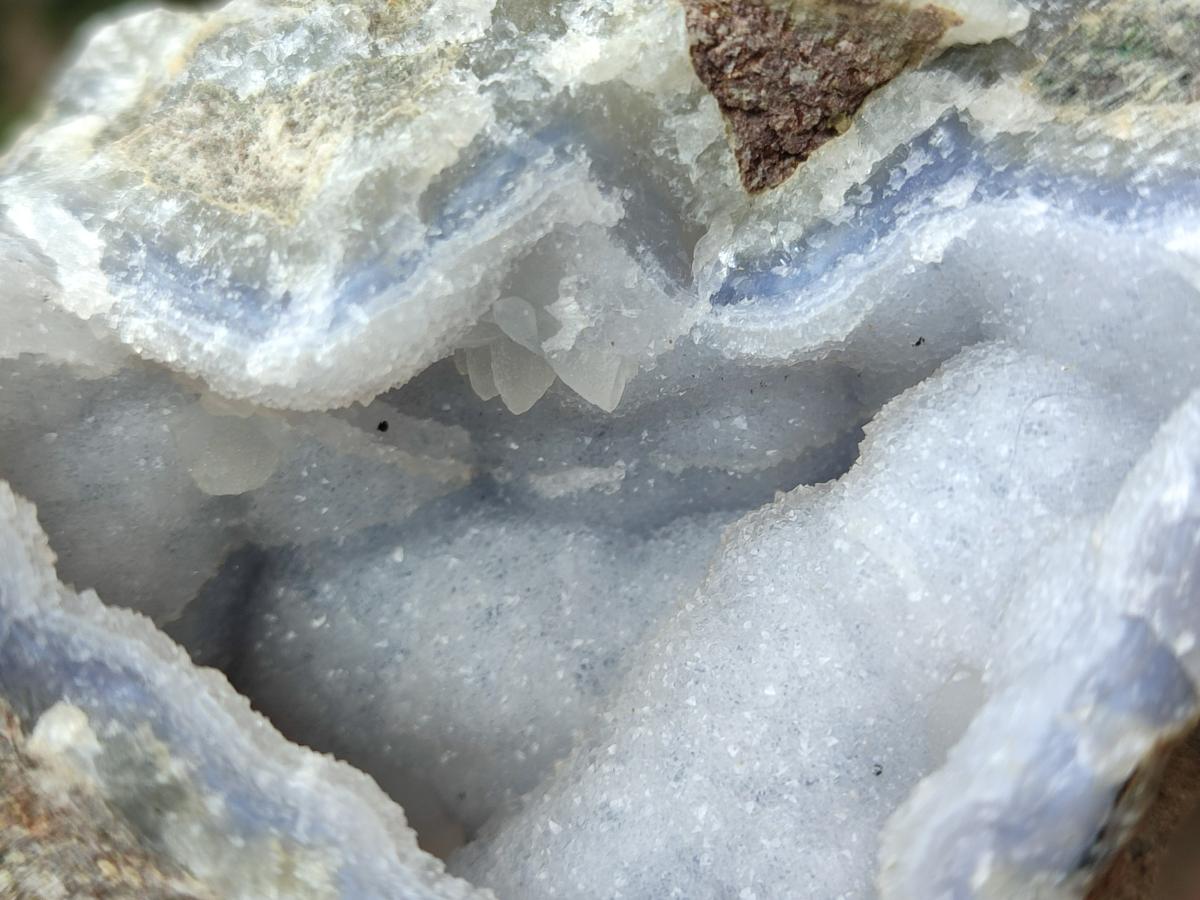 Natural Blue Lace Agate Geode Specimens x 6 From Nsanje, Malawi - Toprock Gemstones and Minerals 