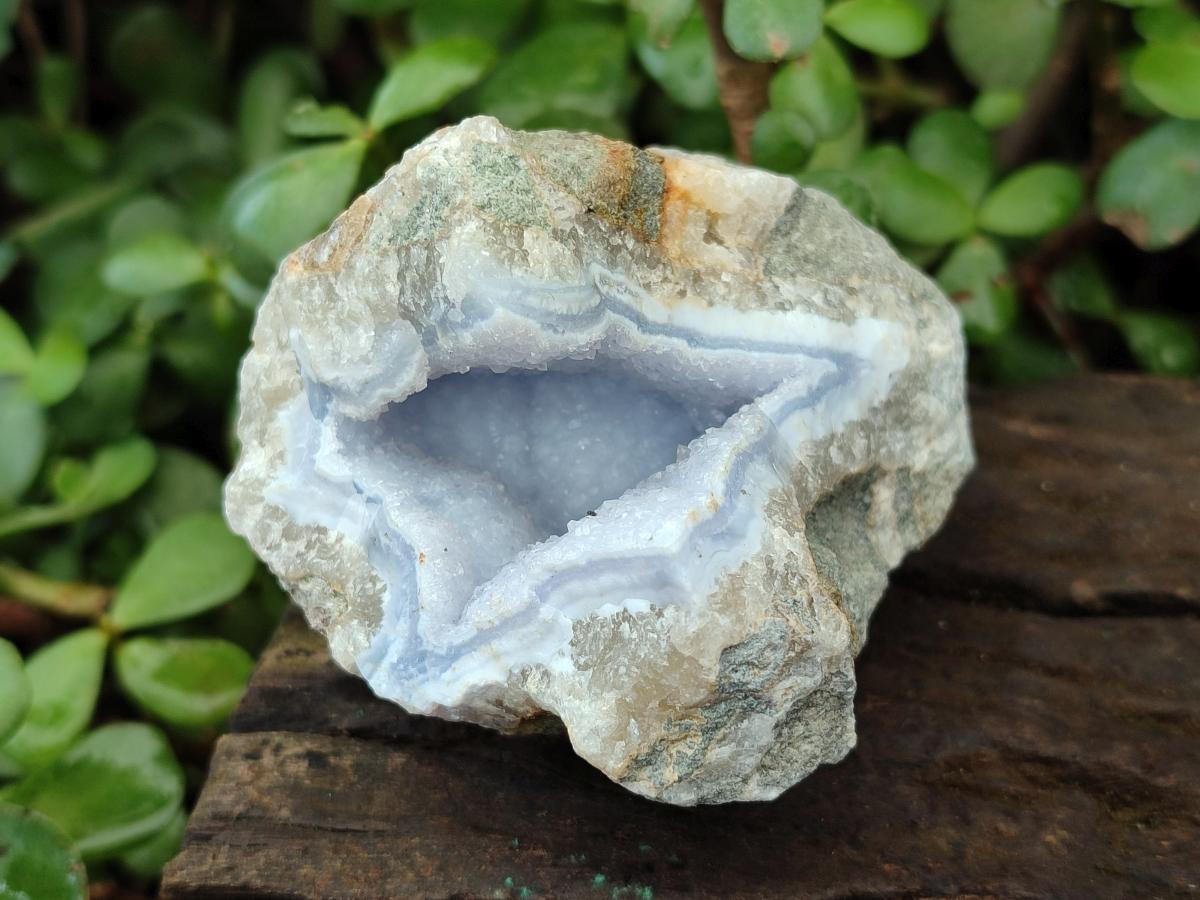 Natural Blue Lace Agate Geode Specimens x 6 From Nsanje, Malawi - Toprock Gemstones and Minerals 