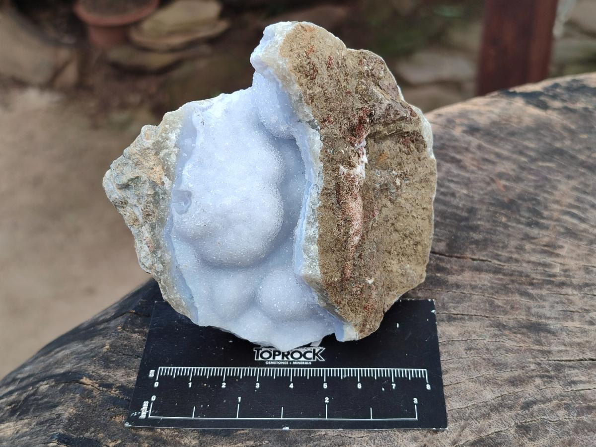 Natural Blue Lace Agate Geode Specimens x 6 From Nsanje, Malawi - Toprock Gemstones and Minerals 