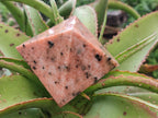 Polished Orange Calcite with Biotite Mica Pyramids x 2 From Madagascar - Toprock Gemstones and Minerals 