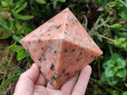 Polished Orange Calcite with Biotite Mica Pyramids x 2 From Madagascar - Toprock Gemstones and Minerals 