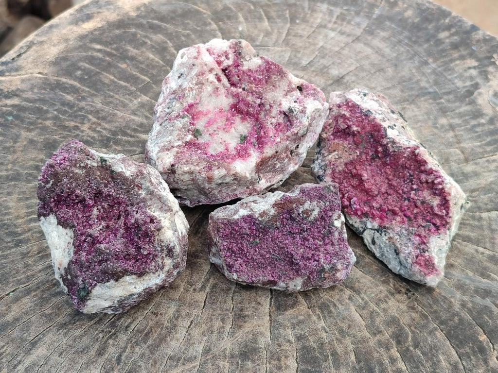 Natural Cobaltoan Dolomite Specimens x 4 From Kakanda, Congo - Toprock Gemstones and Minerals 