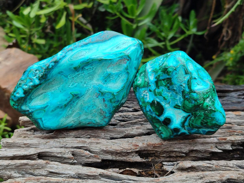Polished Malacolla Free Forms x 3 From Kulukuluku, Congo - Toprock Gemstones and Minerals 