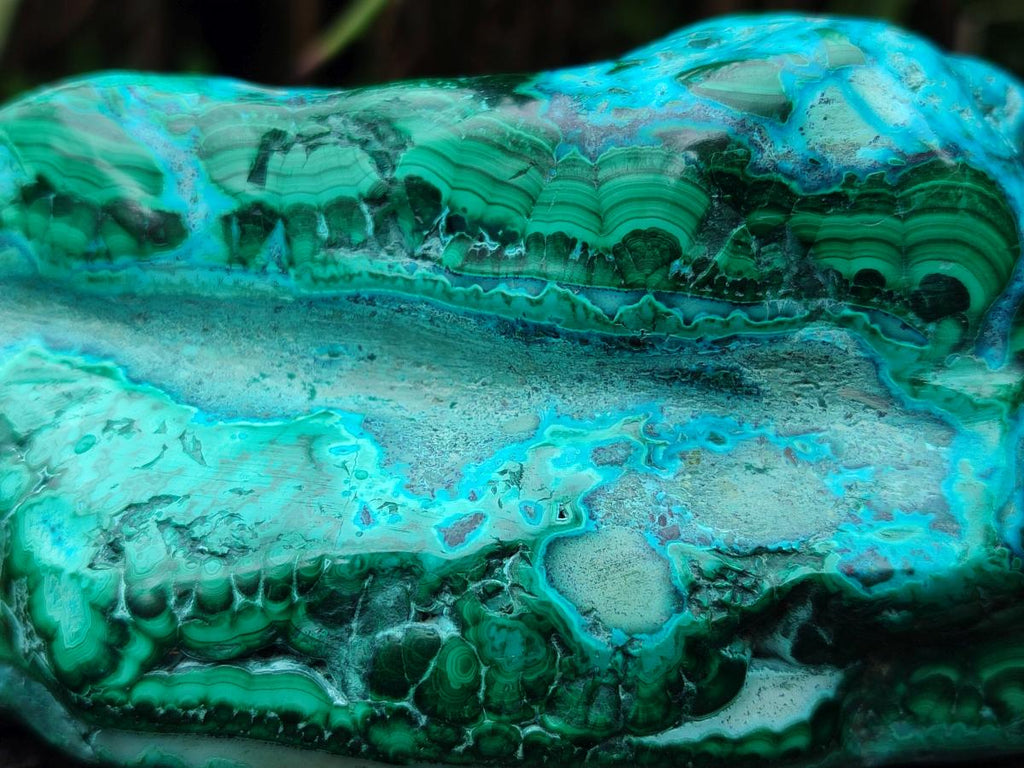 Polished Malacolla Free Forms x 3 From Kulukuluku, Congo - Toprock Gemstones and Minerals 