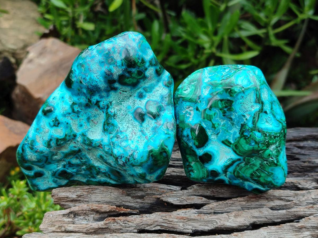 Polished Malacolla Free Forms x 3 From Kulukuluku, Congo - Toprock Gemstones and Minerals 