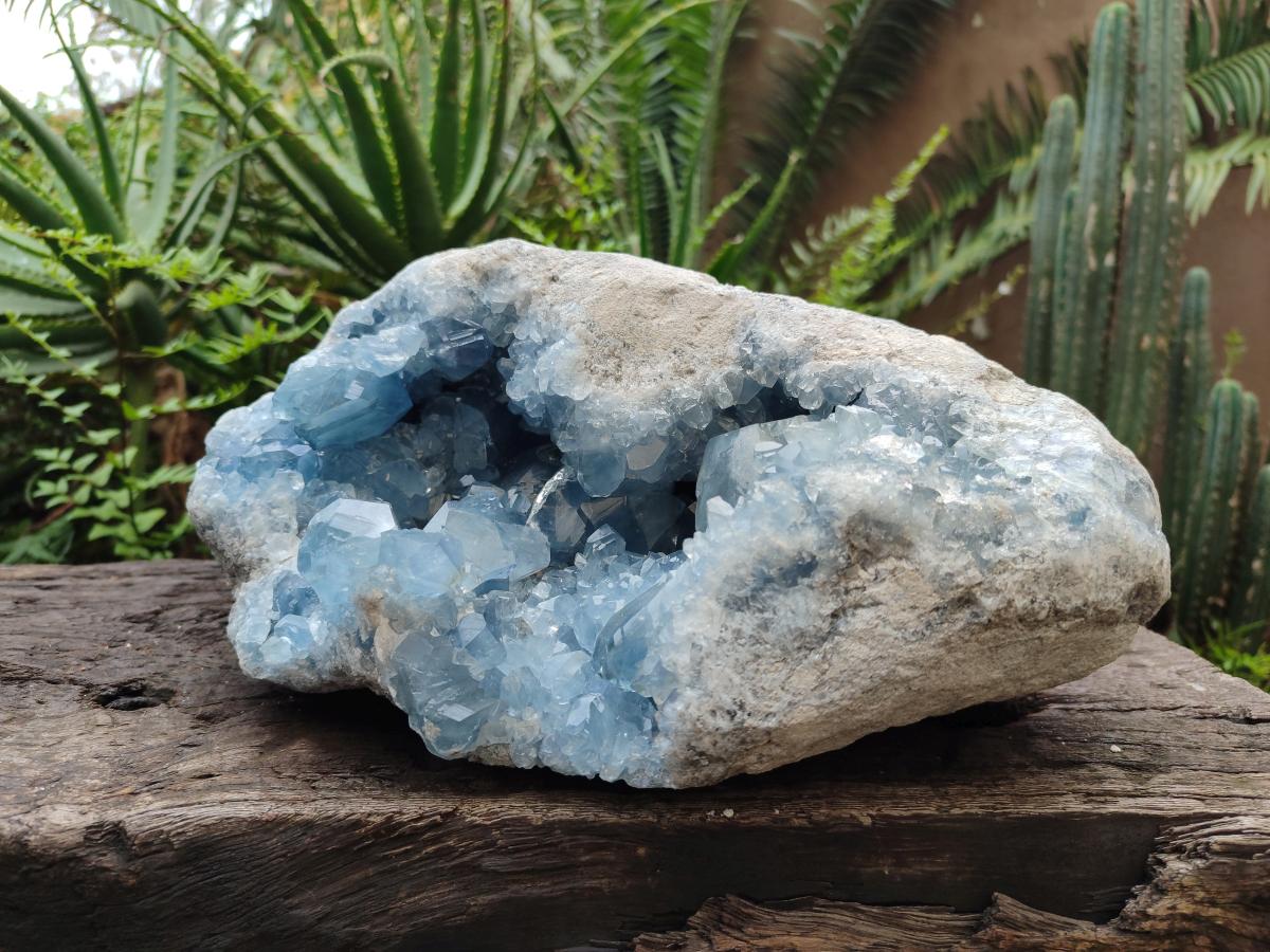 Natural XL Blue Celestite Geode Specimens x 1 From Sakoany, Madagascar - Toprock Gemstones and Minerals 