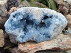 Natural XL Blue Celestite Geode Specimens x 1 From Sakoany, Madagascar - Toprock Gemstones and Minerals 