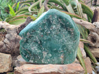 Polished On One Side XL Mtorolite Chrysoprase Standing Display Piece x 1 From Mutorashanga, Zimbabwe - Toprock Gemstones and Minerals 