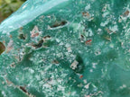 Polished On One Side XL Mtorolite Chrysoprase Standing Display Piece x 1 From Mutorashanga, Zimbabwe - Toprock Gemstones and Minerals 