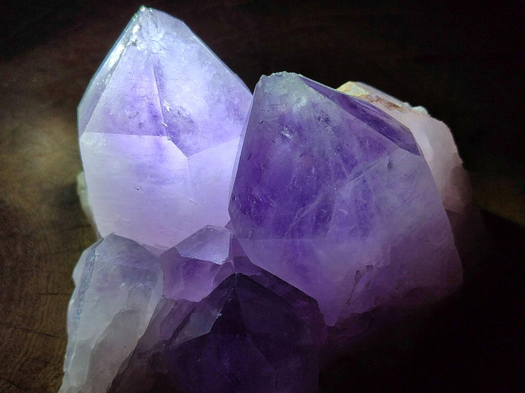 Natural Jacaranda Amethyst Crystal Clusters x 2 From Mumbwa, Zambia - Toprock Gemstones and Minerals 