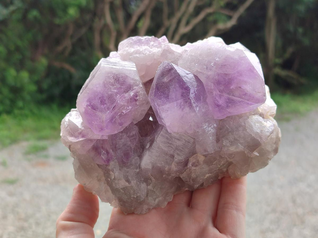 Natural Jacaranda Amethyst Crystal Clusters x 2 From Mumbwa, Zambia - Toprock Gemstones and Minerals 