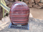 Polished Banded Tiger Iron Standing Display Pieces x 2 From South Africa - Toprock Gemstones and Minerals 