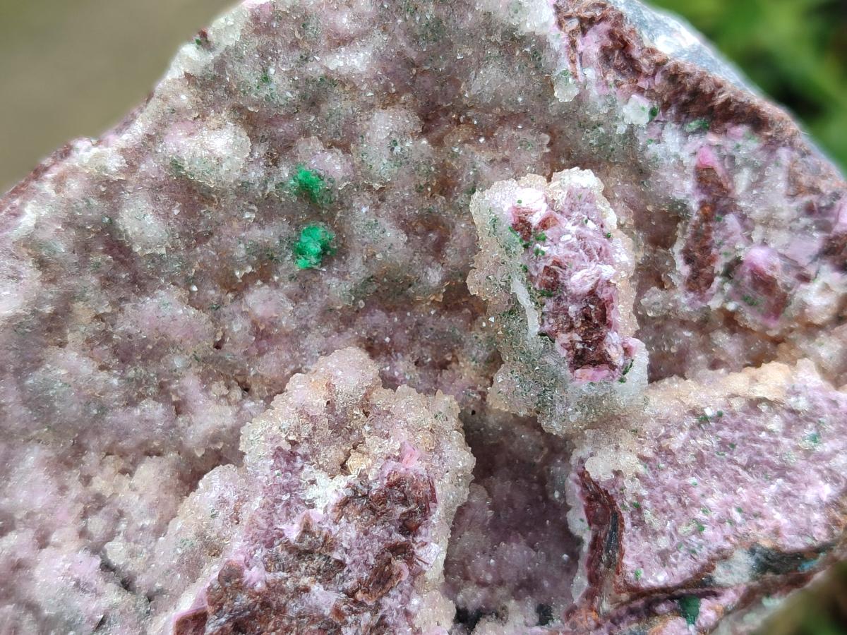 Natural Cobaltian Dolomite with Salrose and Malachite Specimens x 3 From Kakanda, Congo - Toprock Gemstones and Minerals 