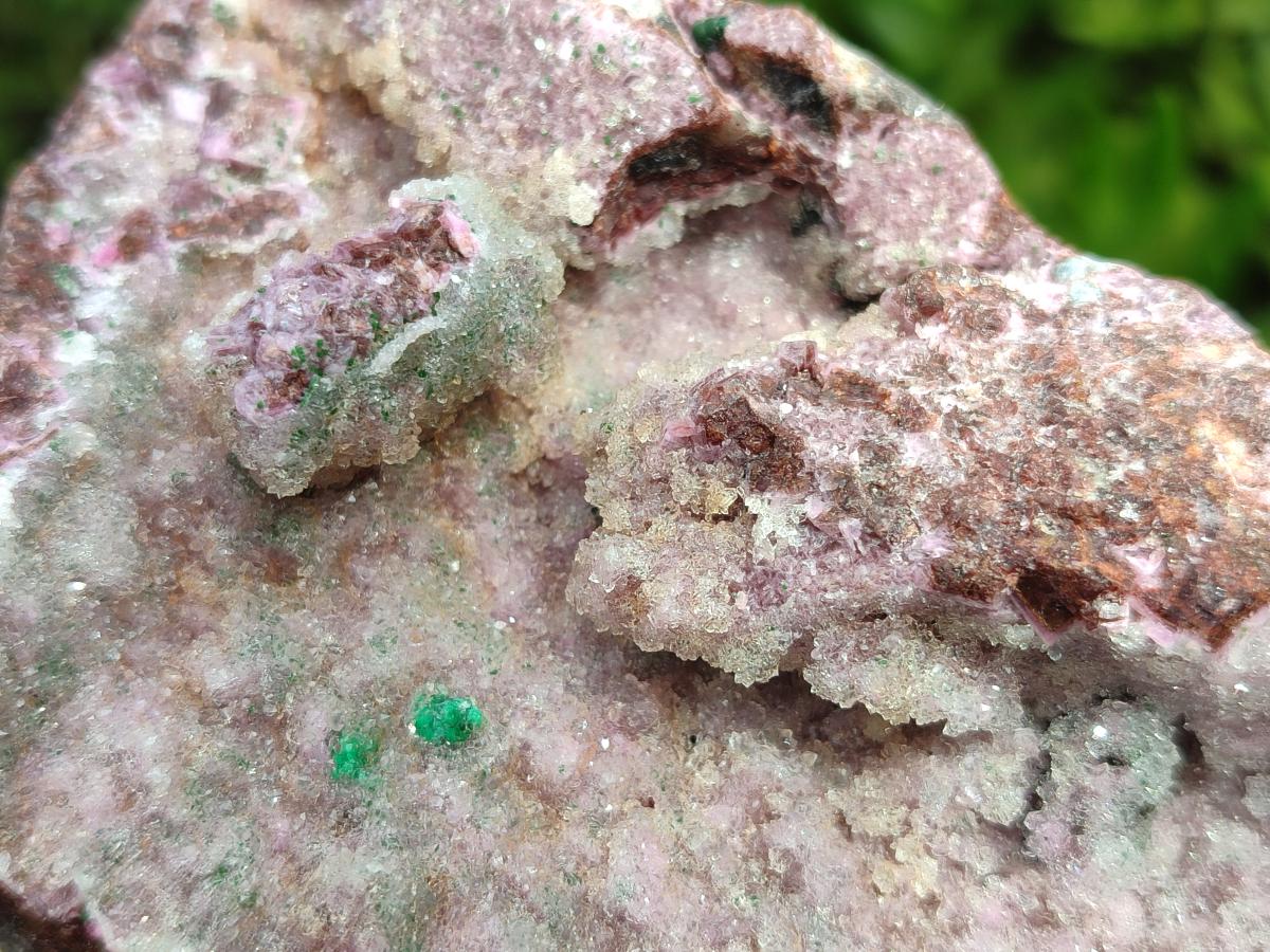 Natural Cobaltian Dolomite with Salrose and Malachite Specimens x 3 From Kakanda, Congo - Toprock Gemstones and Minerals 
