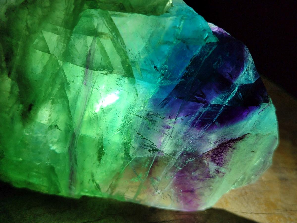 Polished Watermelon Fluorite Slices x 3 From Uis, Namibia - Toprock Gemstones and Minerals 