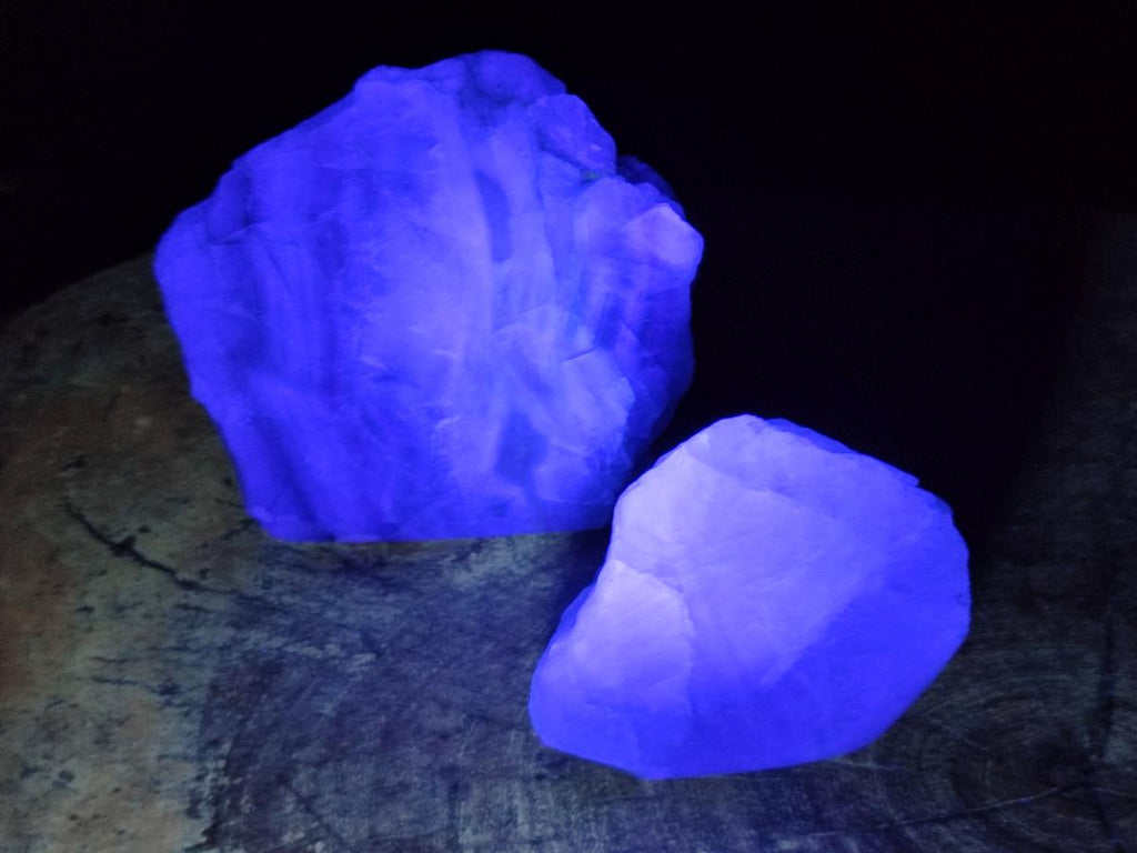 Polished Watermelon Fluorite Slices x 3 From Uis, Namibia - Toprock Gemstones and Minerals 