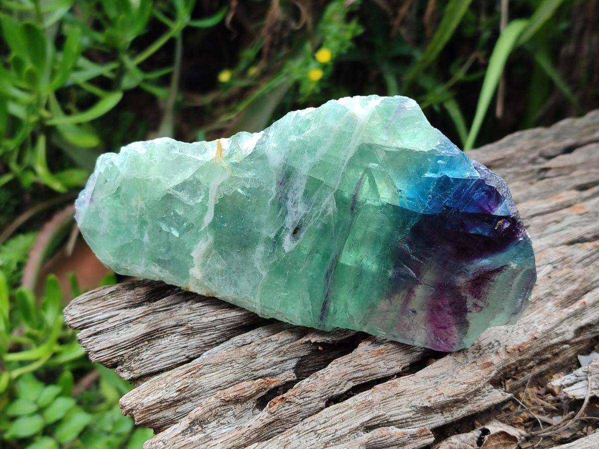 Polished Watermelon Fluorite Slices x 3 From Uis, Namibia - Toprock Gemstones and Minerals 