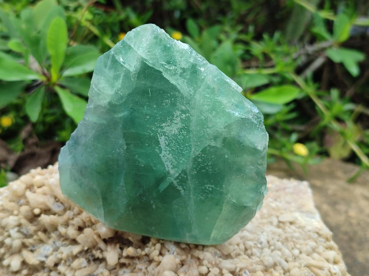Polished Watermelon Fluorite Slices x 3 From Uis, Namibia - Toprock Gemstones and Minerals 