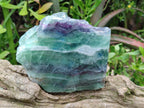 Polished Watermelon Fluorite Slices x 3 From Uis, Namibia - Toprock Gemstones and Minerals 