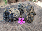 Natural Schorl Black Tourmaline with Muscovite Mica Specimens x 2 From Erongo, Namibia - Toprock Gemstones and Minerals 