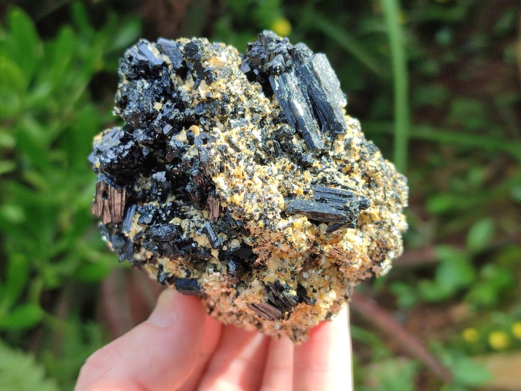 Natural Schorl Black Tourmaline with Muscovite Mica Specimens x 2 From Erongo, Namibia - Toprock Gemstones and Minerals 