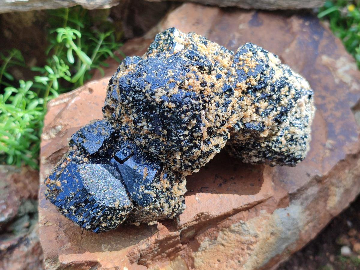 Natural Schorl Black Tourmaline with Muscovite Mica Specimens x 2 From Erongo, Namibia - Toprock Gemstones and Minerals 